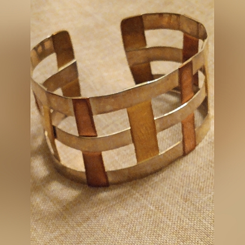 RLM Studios 925, Copper, Brass Signed Cuff Bracelet